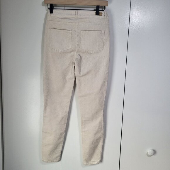 PAIGE Womens SZ 25 Hoxton Ankle Corduroy Pants Cream - Picture 2 of 15